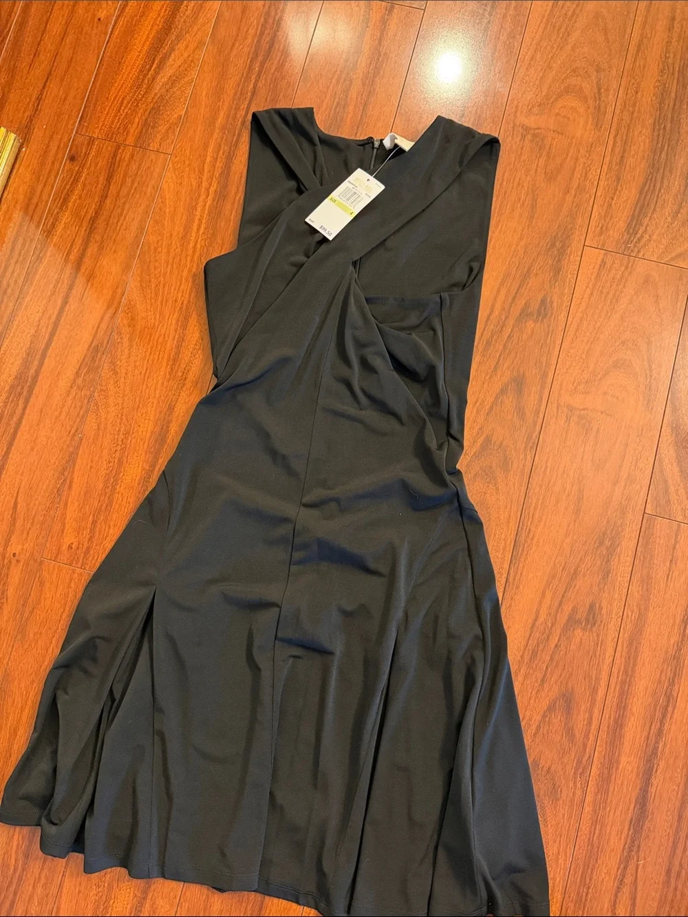 Michael Kors Black Halter Twist A-Line Dress